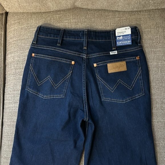 Free People X Wrangler Wanderer 622 High Rise Flare Jeans. NWT. Dark Wash - Picture 11 of 13